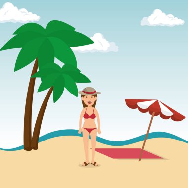 kadın turist avatar karakter
