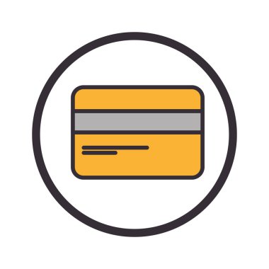 Kredi kartı düz simgesi