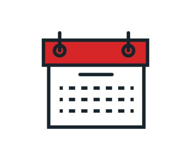 Takvim hatırlatma izole simgesini