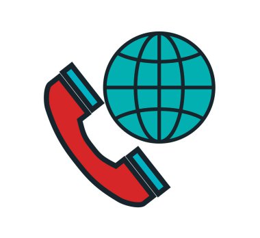 telefon hizmeti izole simgesi