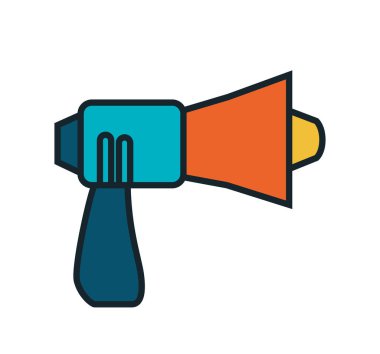 izole megafon ses simgesini