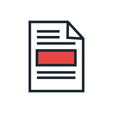 kağıt belge dosyası izole edilmiş simge