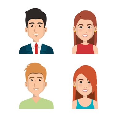 kişi grubu avatarlar karakter