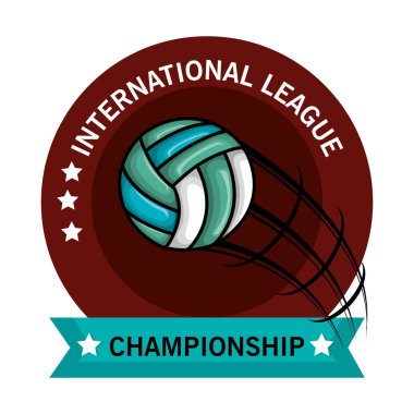 Voleybol Spor amblemi simgesi