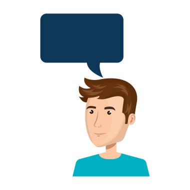 konuşma balonu ile işadamı karakter avatar