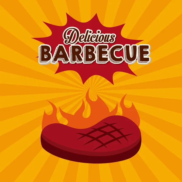 Heerlijke barbecue ontwerp — Stockvector