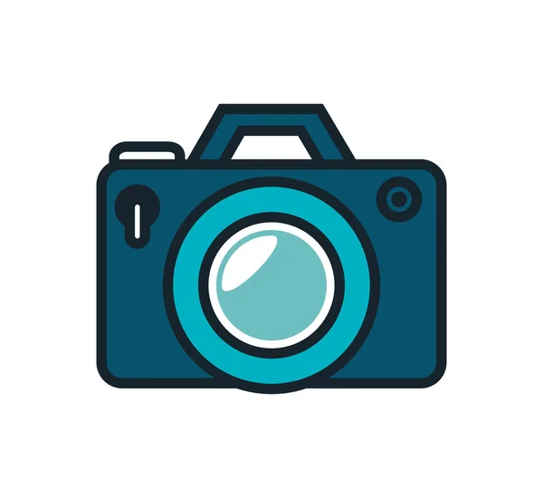 Câmera fotográfica ícone isolado —  Vetores de Stock