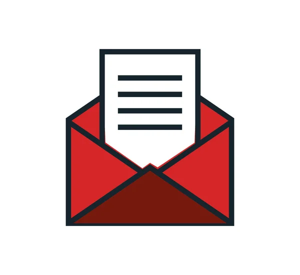Izolované ikona obálky zprávy — Stockový vektor