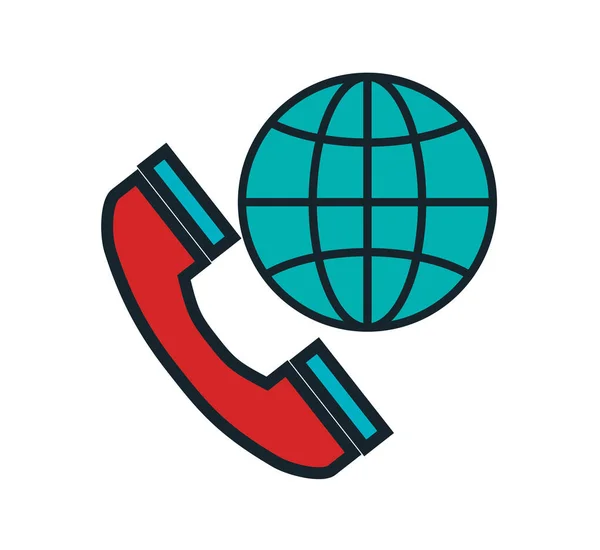 Geïsoleerde pictogram van telefoon service — Stockvector