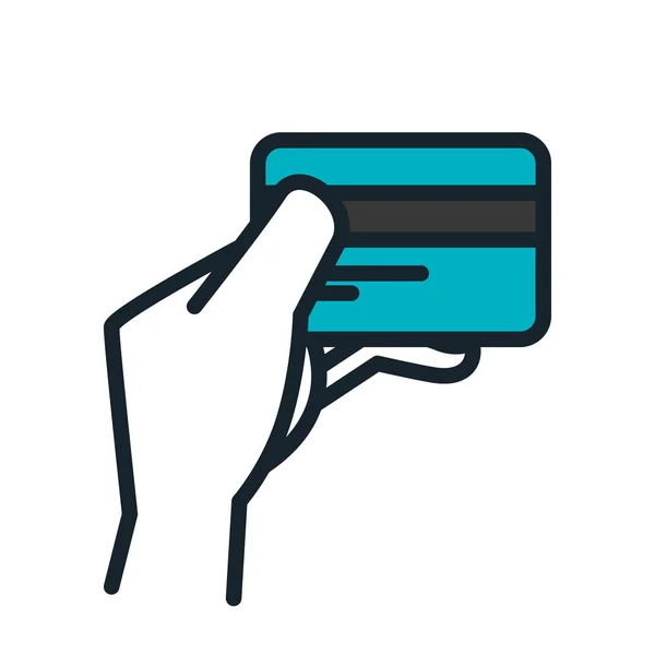 Credit card flat icon — Stock Vector