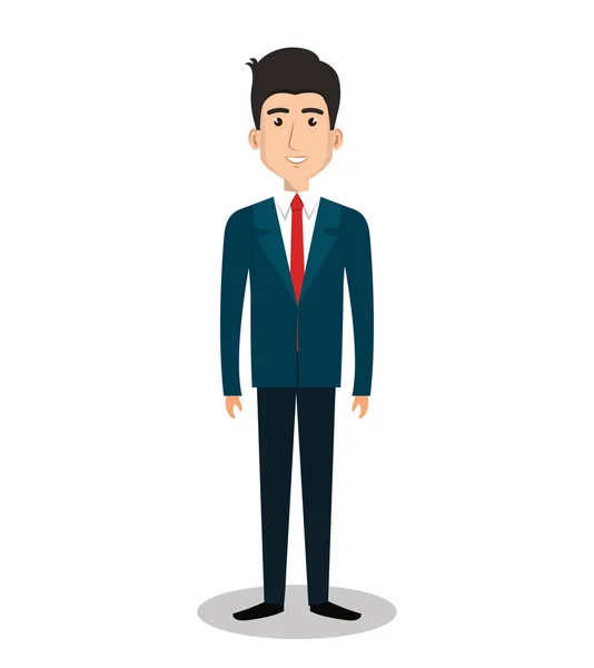 Homme d'affaires personnage avatar icône — Image vectorielle