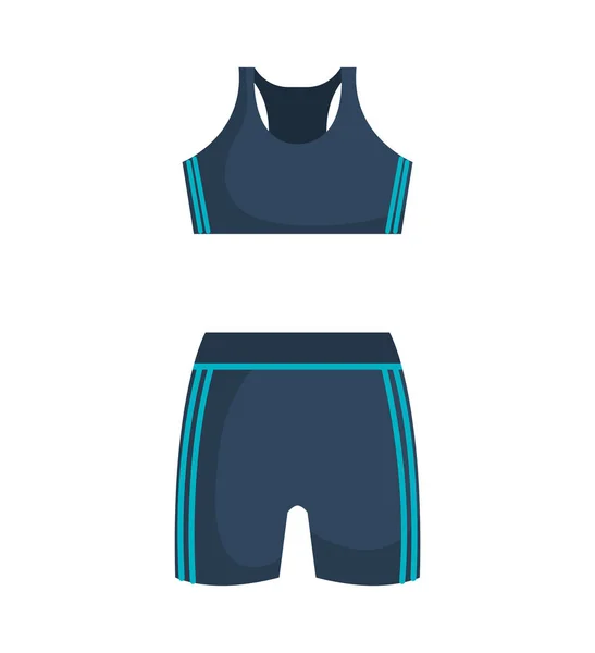 Female sport clothes icon — Stock Vector