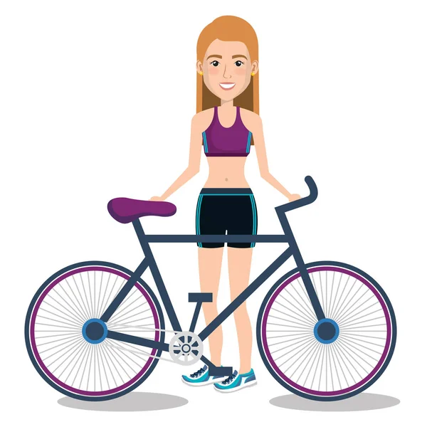 Atleta fitness avatar femenino — Vector de stock