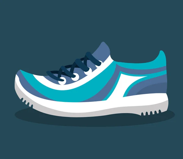 Sport tennis shoes isolated icon — Stock Vector