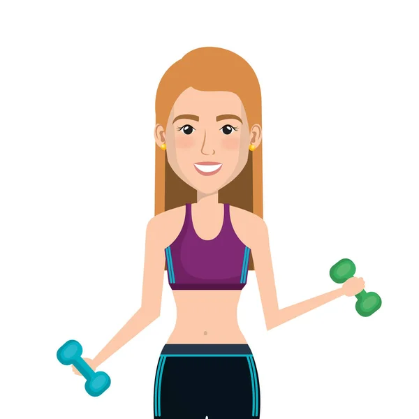 Atleta fitness avatar femenino — Vector de stock