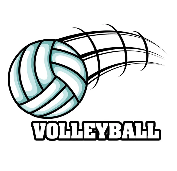 Icono del emblema del deporte voleibol — Vector de stock