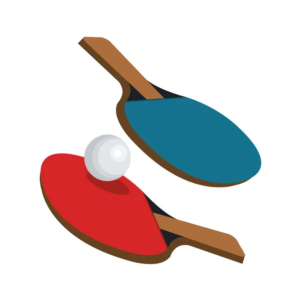 Icono del emblema deportivo de ping pong — Vector de stock