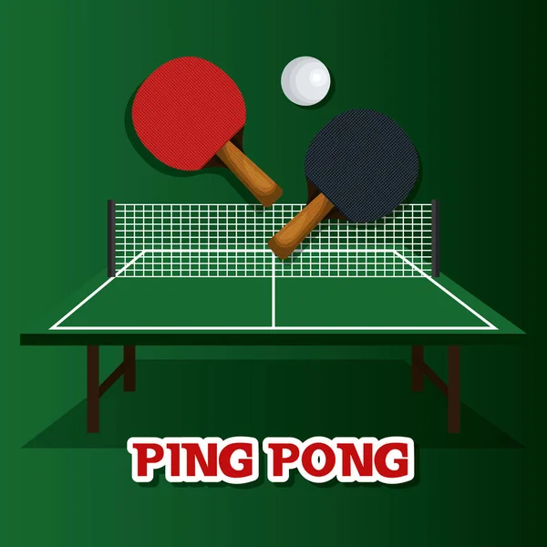 Ping pong emblème du sport icône — Image vectorielle