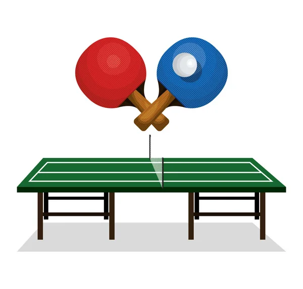 Ping pong sport emblem icon — Stock Vector