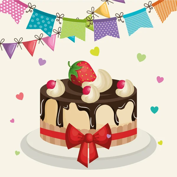 Gratulerer med dagen, min søte kake – stockvektor