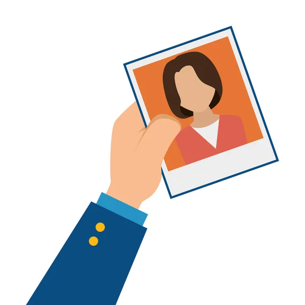 Photo of person for document — Stock Vector