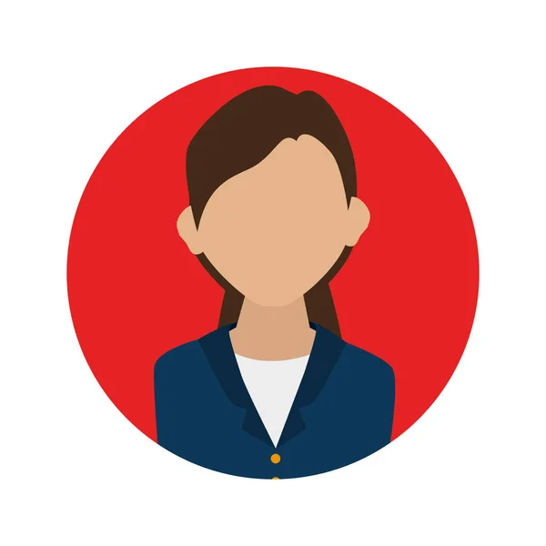 Mujer de negocios carácter avatar icono — Archivo Imágenes Vectoriales