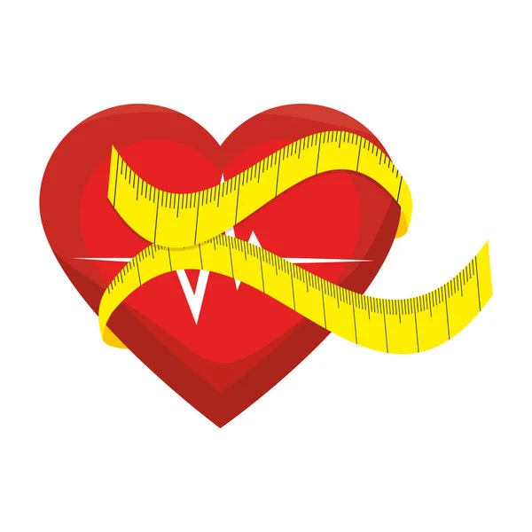 Heart care isolated icon — Stock Vector