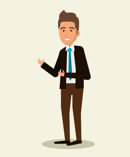 Homme d'affaires personnage avatar icône Illustration De Stock