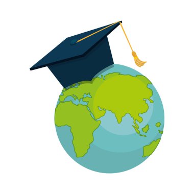 Mezuniyet şapka öğesi simgesi