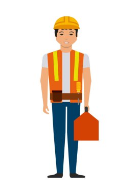 İnşaat işçisi çizgi film simgesi