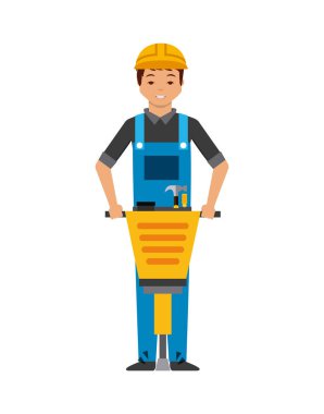 İnşaat işçisi çizgi film simgesi