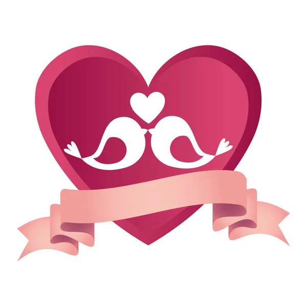 Srdce lásky karet dekorace — Stockový vektor