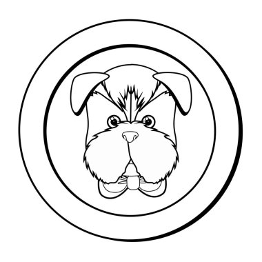 sevimli köpek izole simgesi