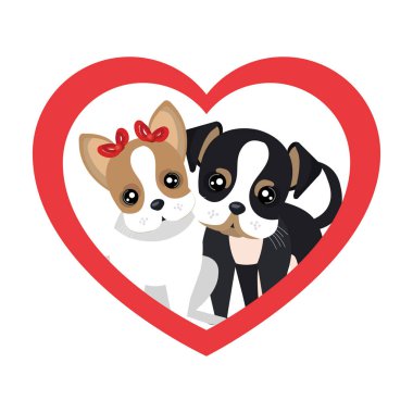 sevimli köpekler izole simgesi