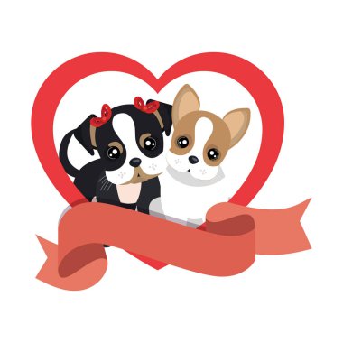 sevimli köpekler izole simgesi