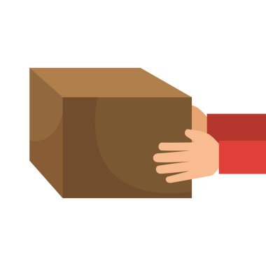 karton kutu izole simgesi