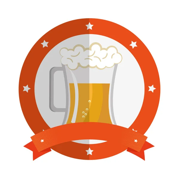 Fresh beer drink icon — Stock Vector