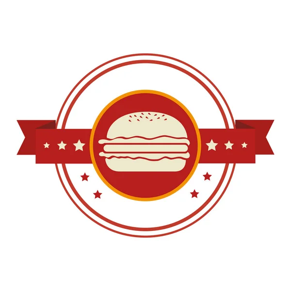 Hamburger fastfood pictogram — Stockvector