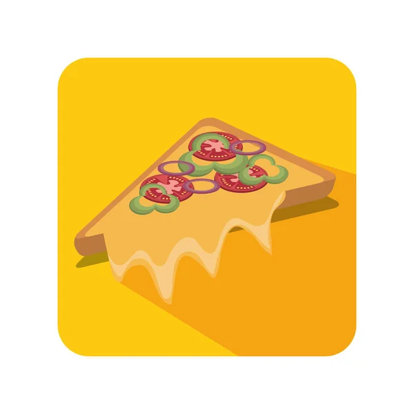 Čerstvý pizza lahodné menu — Stockový vektor