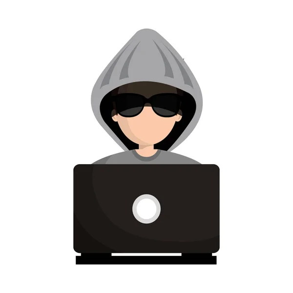 Spion avatar geïsoleerde pictogram — Stockvector