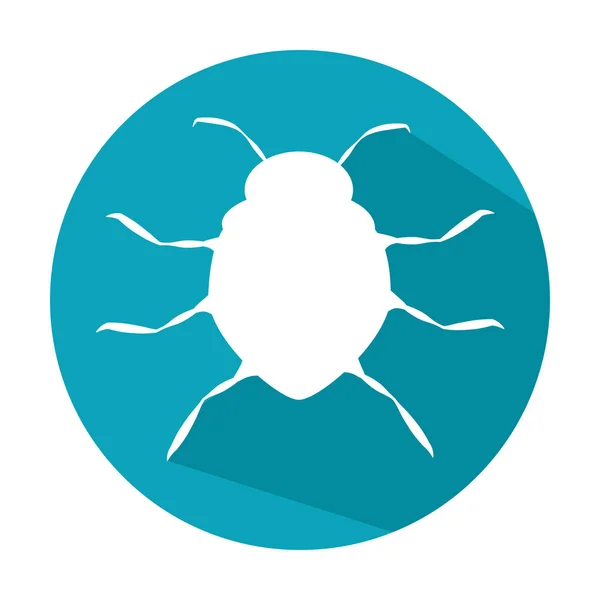 Virus infectie bug pictogram — Stockvector