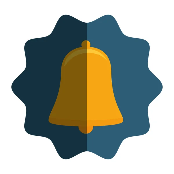 Campana alarma aislado icono — Vector de stock