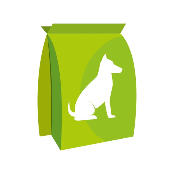 Dog bag food icon — Stock Vector