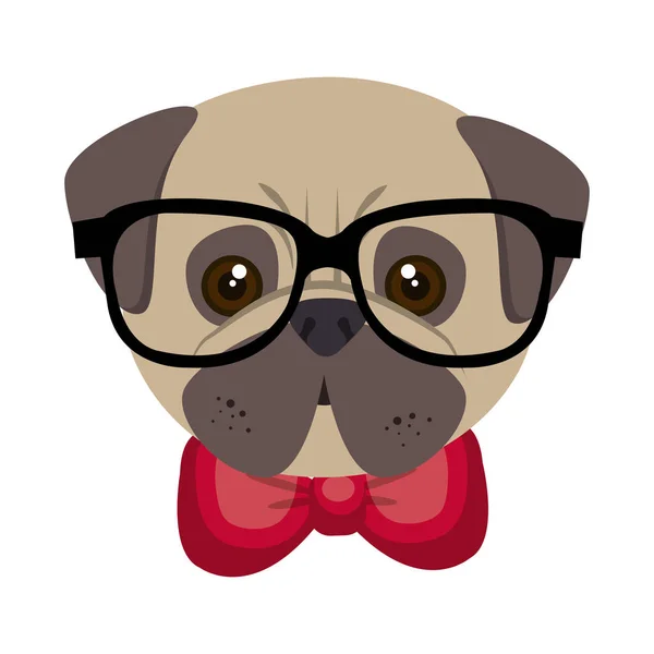 Niedlichen Hund Hipster-Stil — Stockvektor