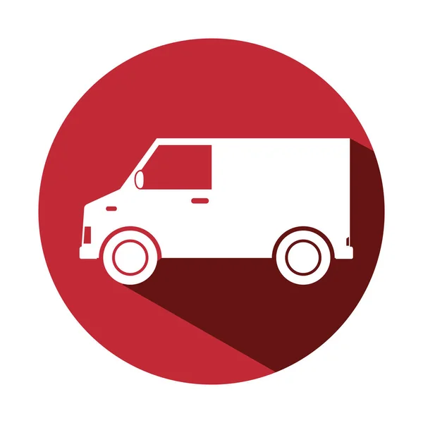 Van delivery vehicle isolated icon — Stock Vector