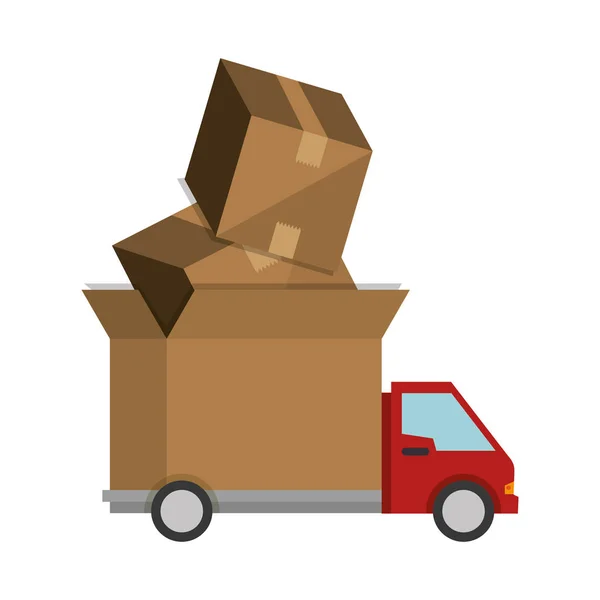 Icône de service de livraison camion — Image vectorielle