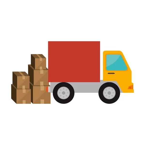 Pictogram voor vrachtwagen levering service — Stockvector