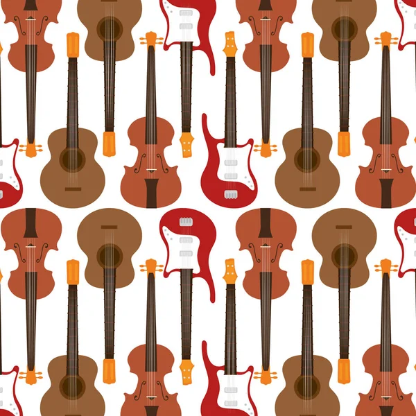 Guitares instrument icône isolée — Image vectorielle