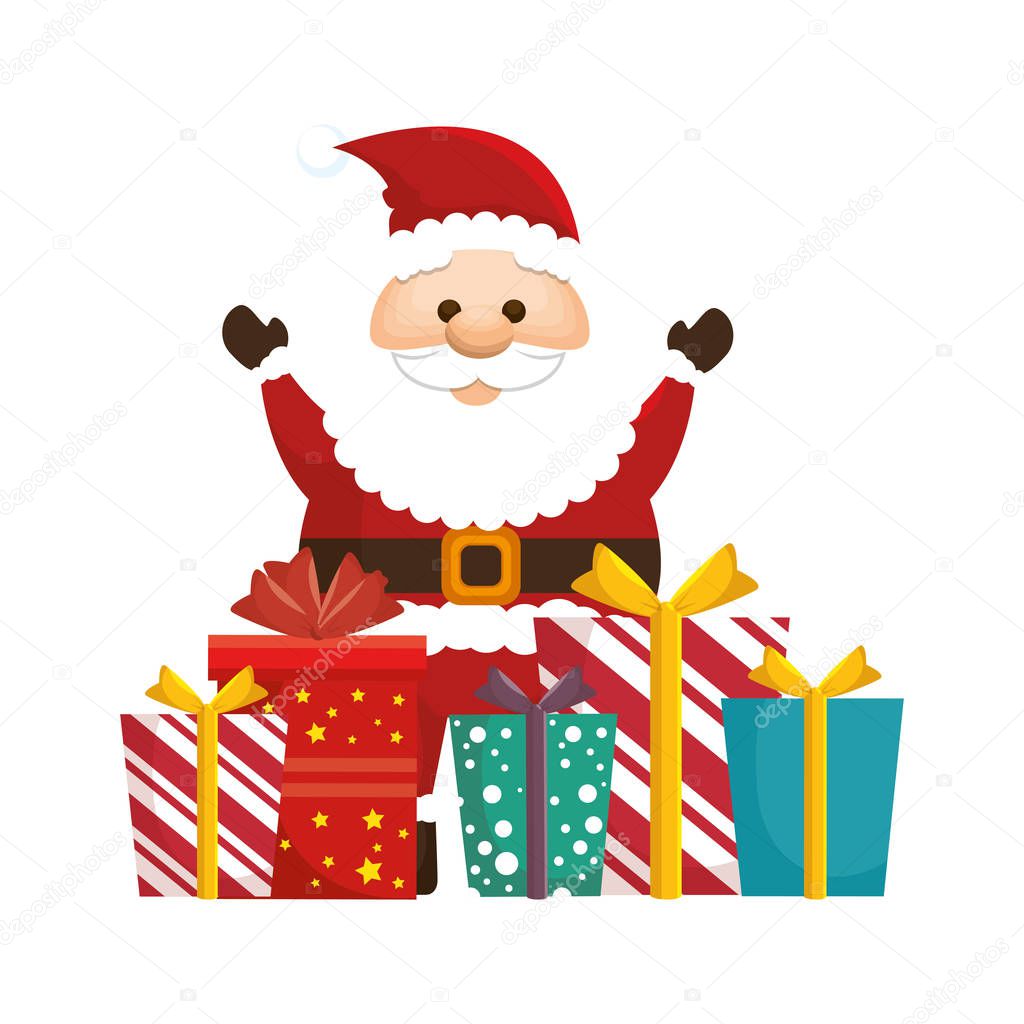 happy merry christmas santa claus card