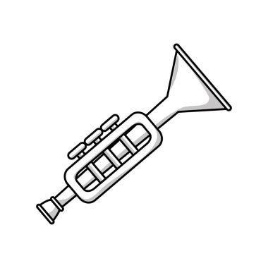 trompet enstrüman izole simgesi